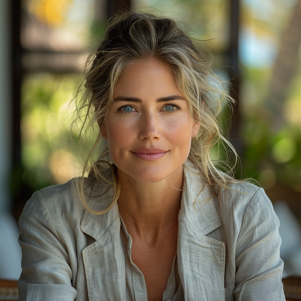 Business woman who owns villa's for rental on Koh Samui Thailand.